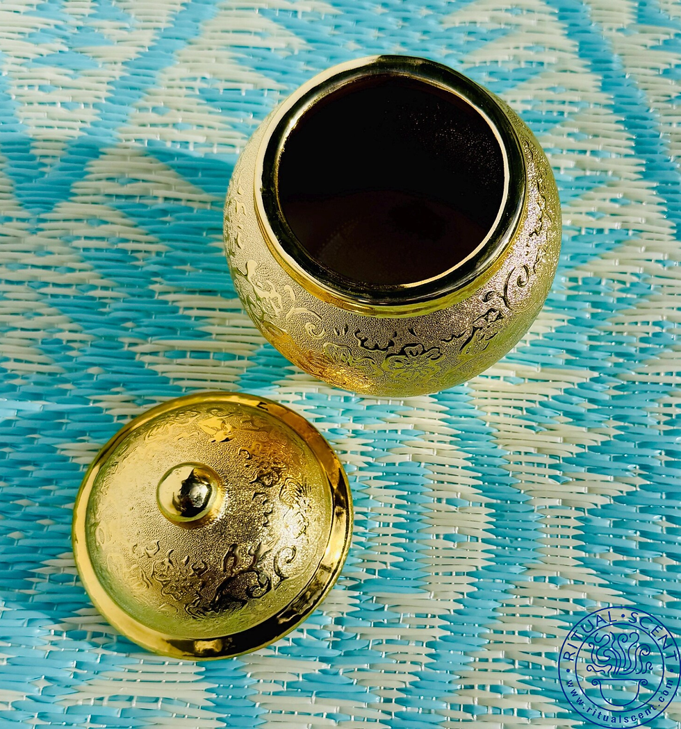 Thumbnail: Gold Sopera Ceramic Vessel for Idowu Ibeji Aye Shaluga Orisha