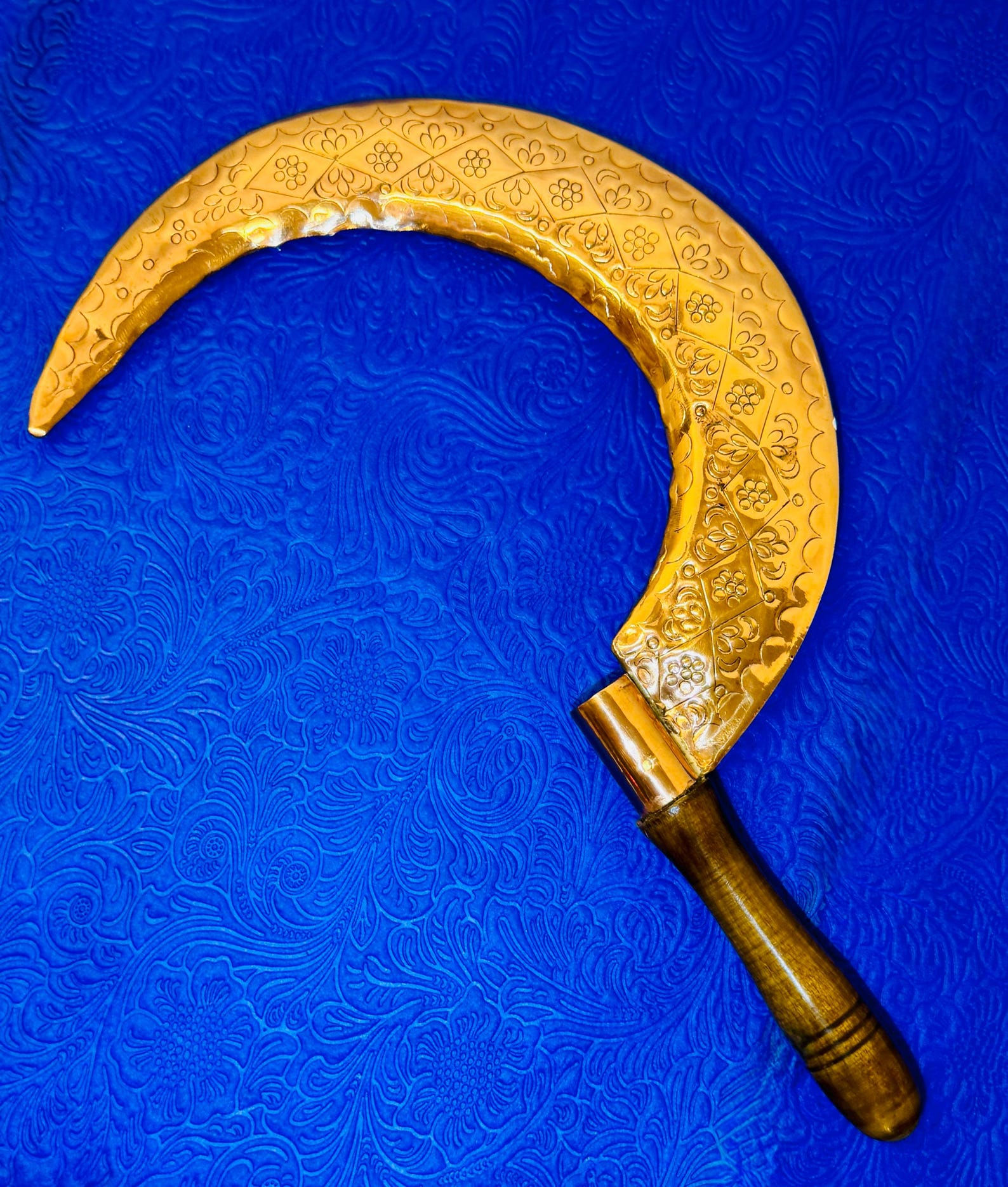 Oya Yewa Copper Sickle Oz 12 Inch Orisha Iyansan Santeria Lucumi Ritual Tool