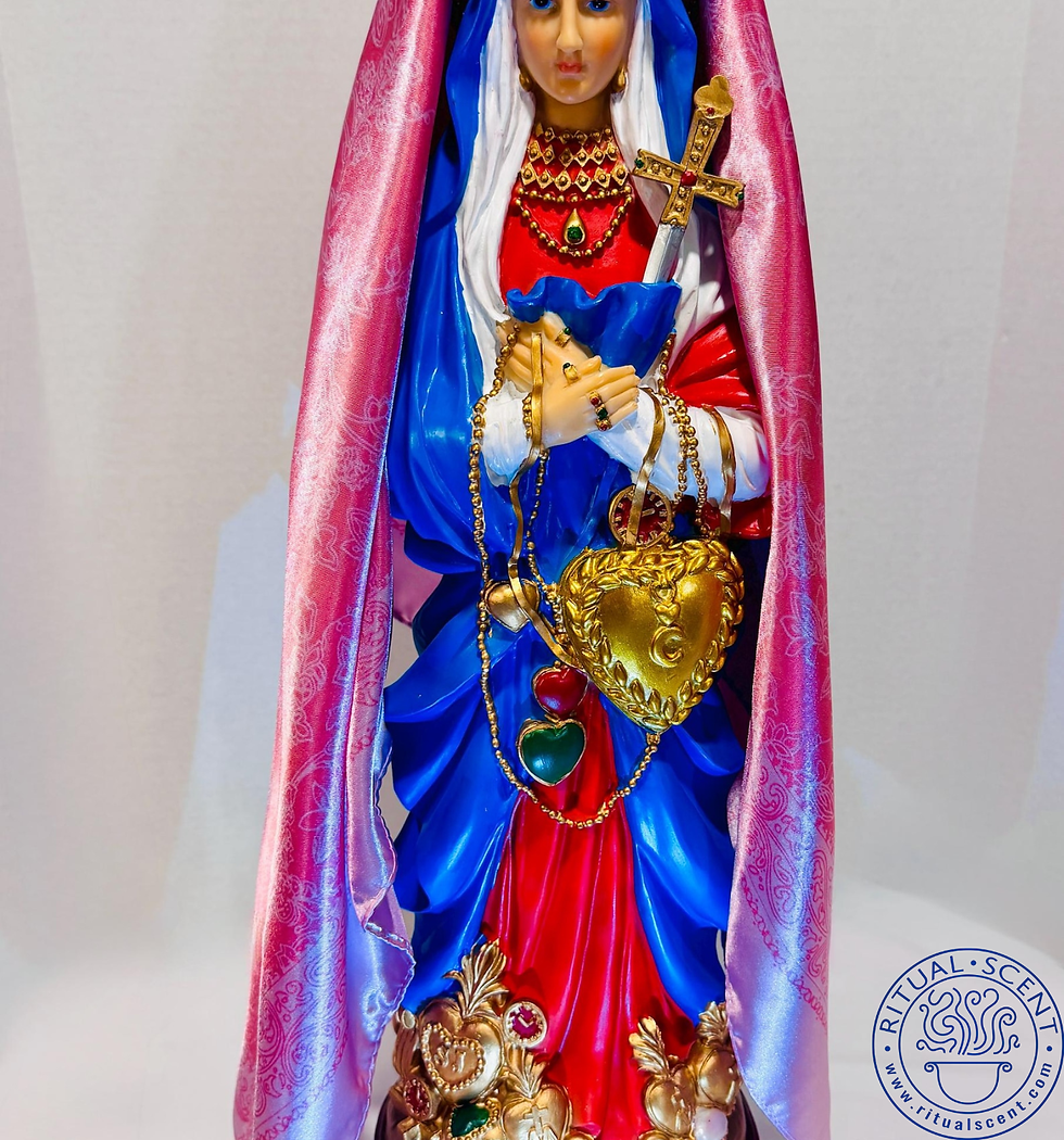 Thumbnail: Erzulie Freda 24" Vodou Lwa Statue Mater Dolorosa Ezili Fweda Altar Figure