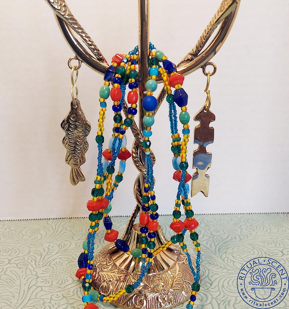 Thumbnail: Inle Erinle Teal Turquoise Sopera Tureen Orisha Abata Otin Olosa Yoruba Santeria