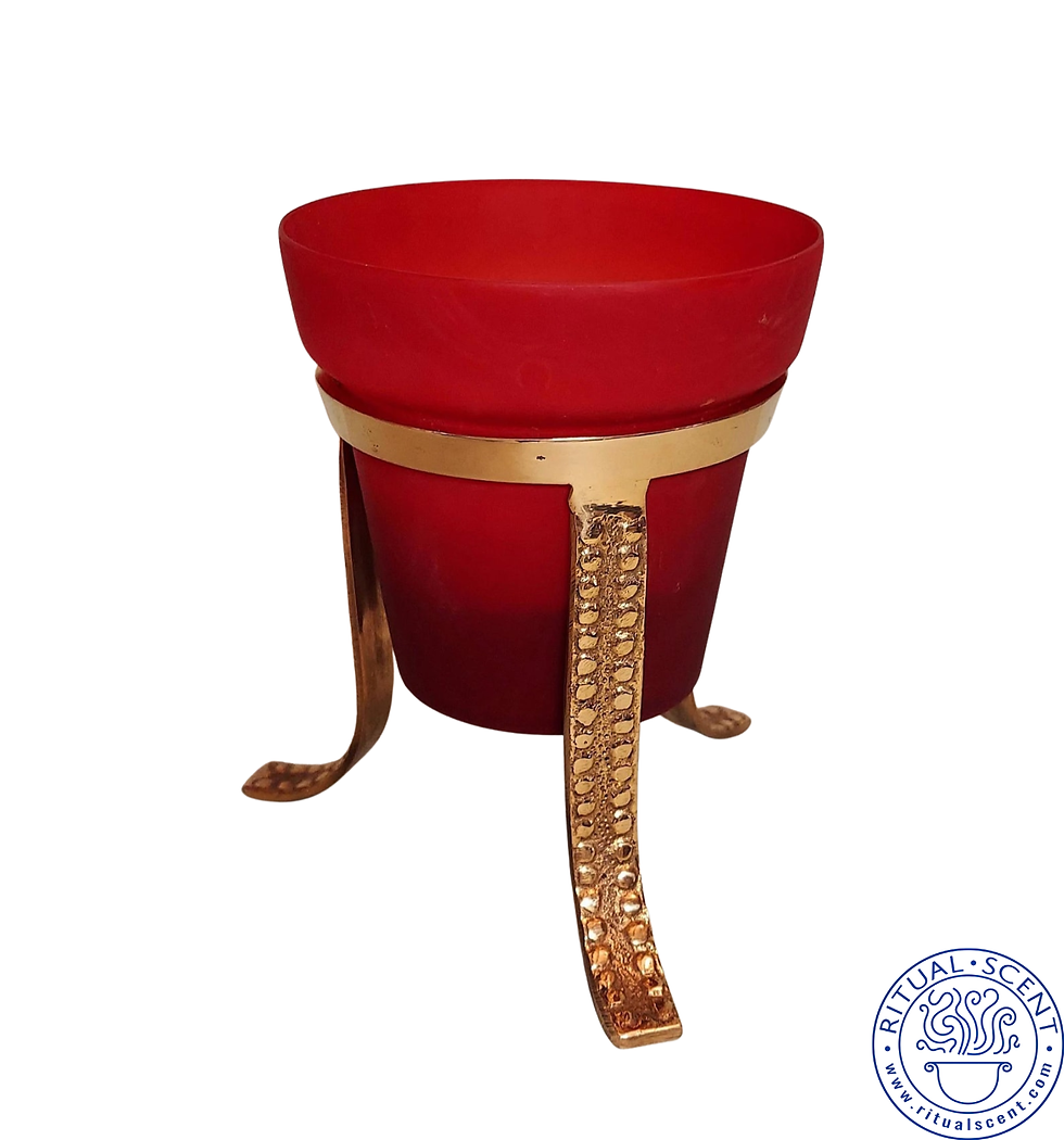 Thumbnail: Blue & Red Glass Votive Candles – Bóveda Espiritismo Prayer Altar Church