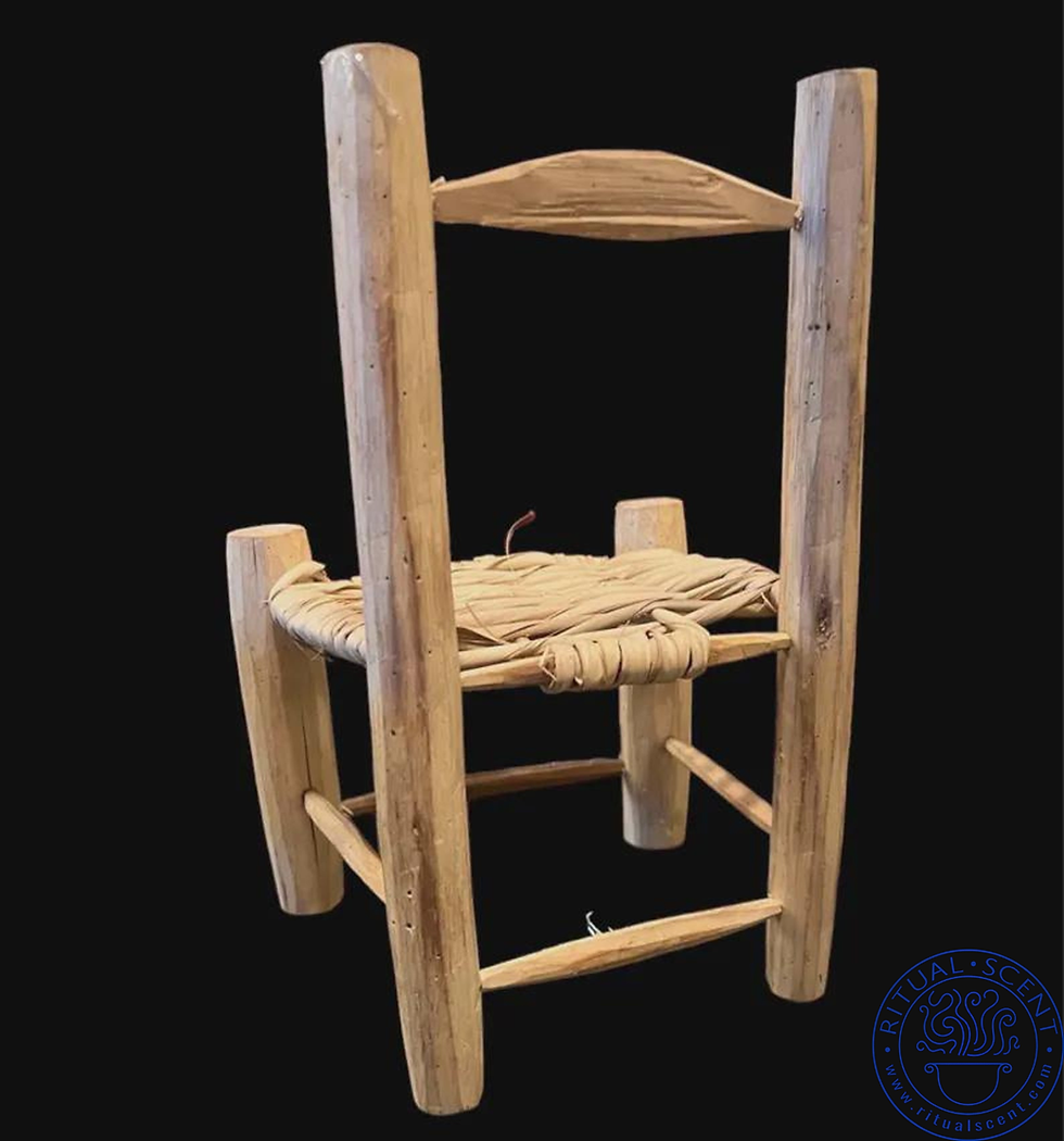 Thumbnail: Haitian Vodou Chair – Handmade Lwa Altar Chaise in 3 Sizes
