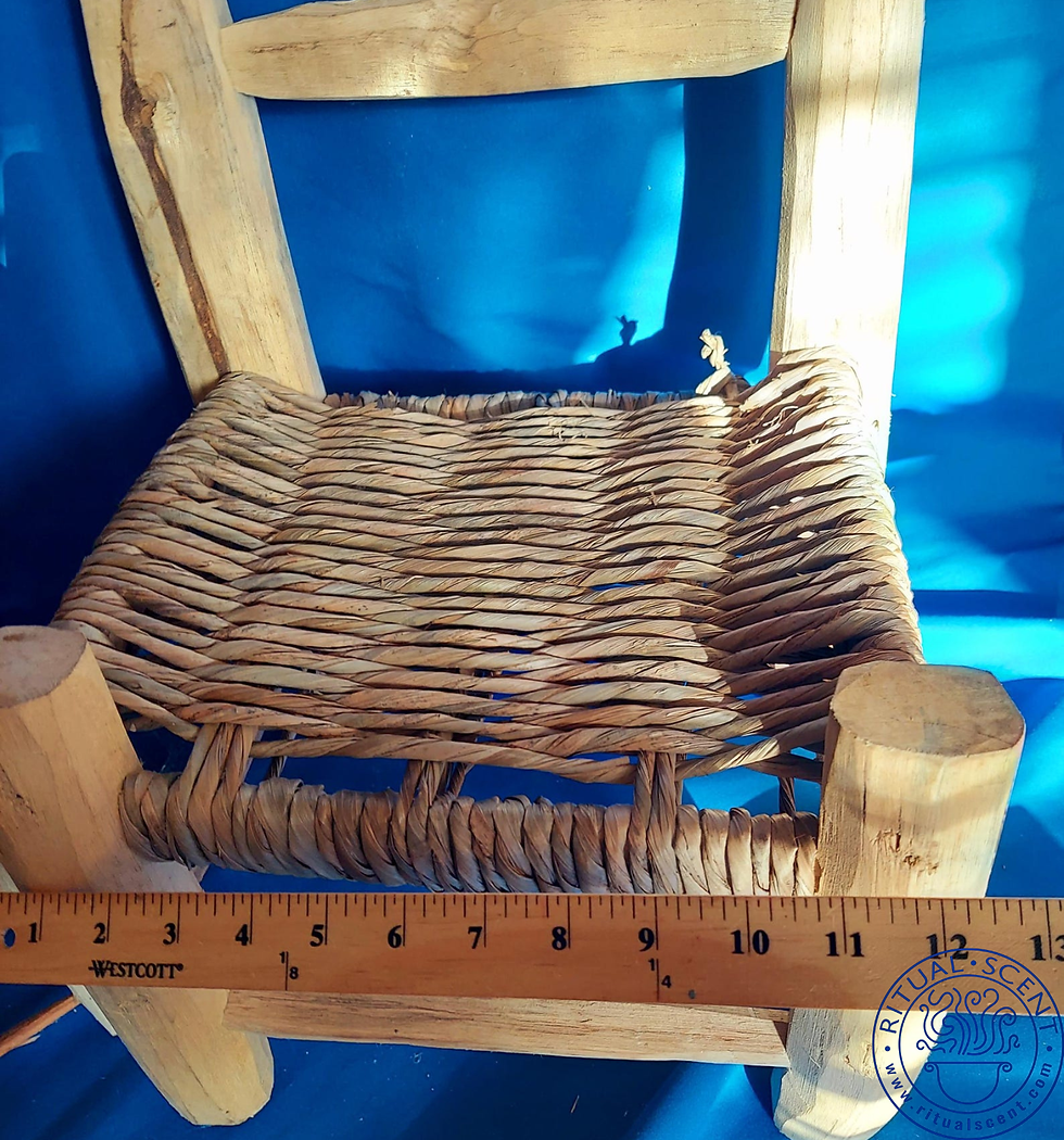 Thumbnail: Haitian Vodou Chair – Handmade Lwa Altar Chaise in 3 Sizes