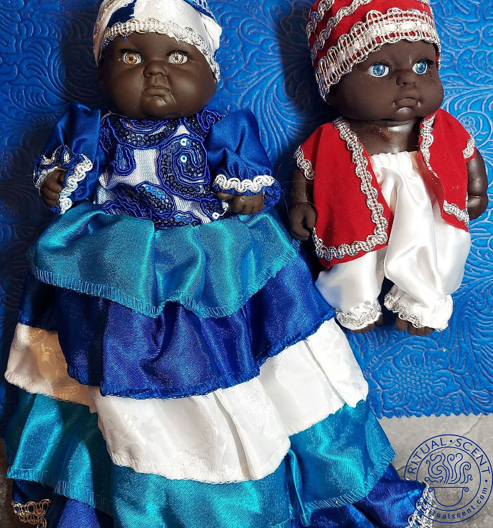 Thumbnail: Ibeji Twins Orisha Dolls