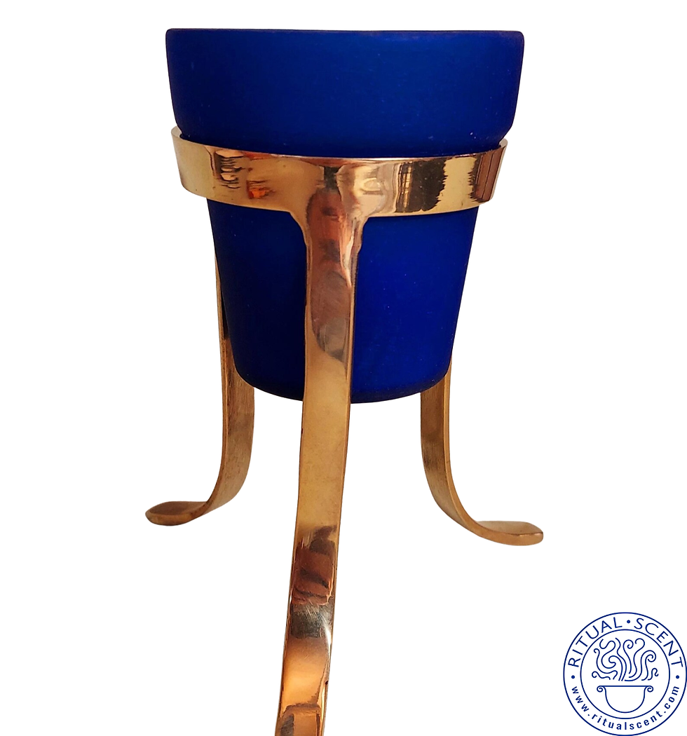 Thumbnail: Blue & Red Glass Votive Candles – Bóveda Espiritismo Prayer Altar Church