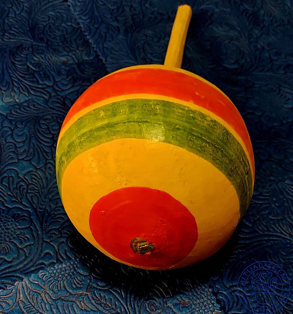 Thumbnail: Haitian Vodou Cha Cha Rattle 9 Inch – Hand Painted Haiti Lwa Spirit Maraca