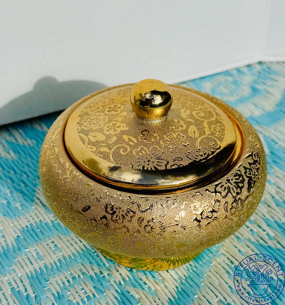 Thumbnail: Gold Sopera Ceramic Vessel for Idowu Ibeji Aye Shaluga Orisha