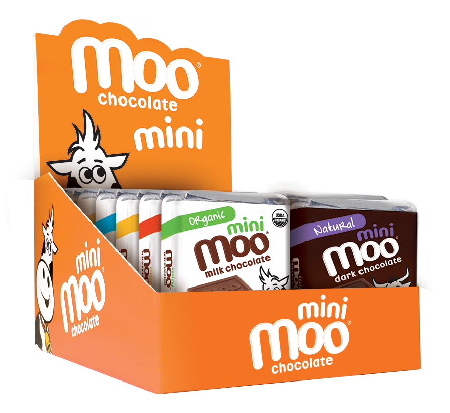 Moo Chocolate Mini Bar Organic & Natural Variety Box
