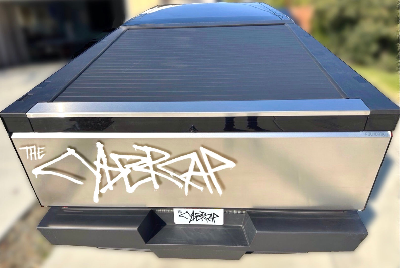 The CYBERCAP - Precision Cybertruck Stainless Steel Tailgate Top Cap Cover