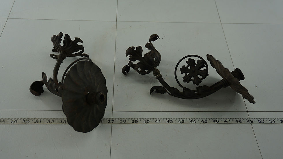 Thumbnail: Pair of Iron Gas Sconces