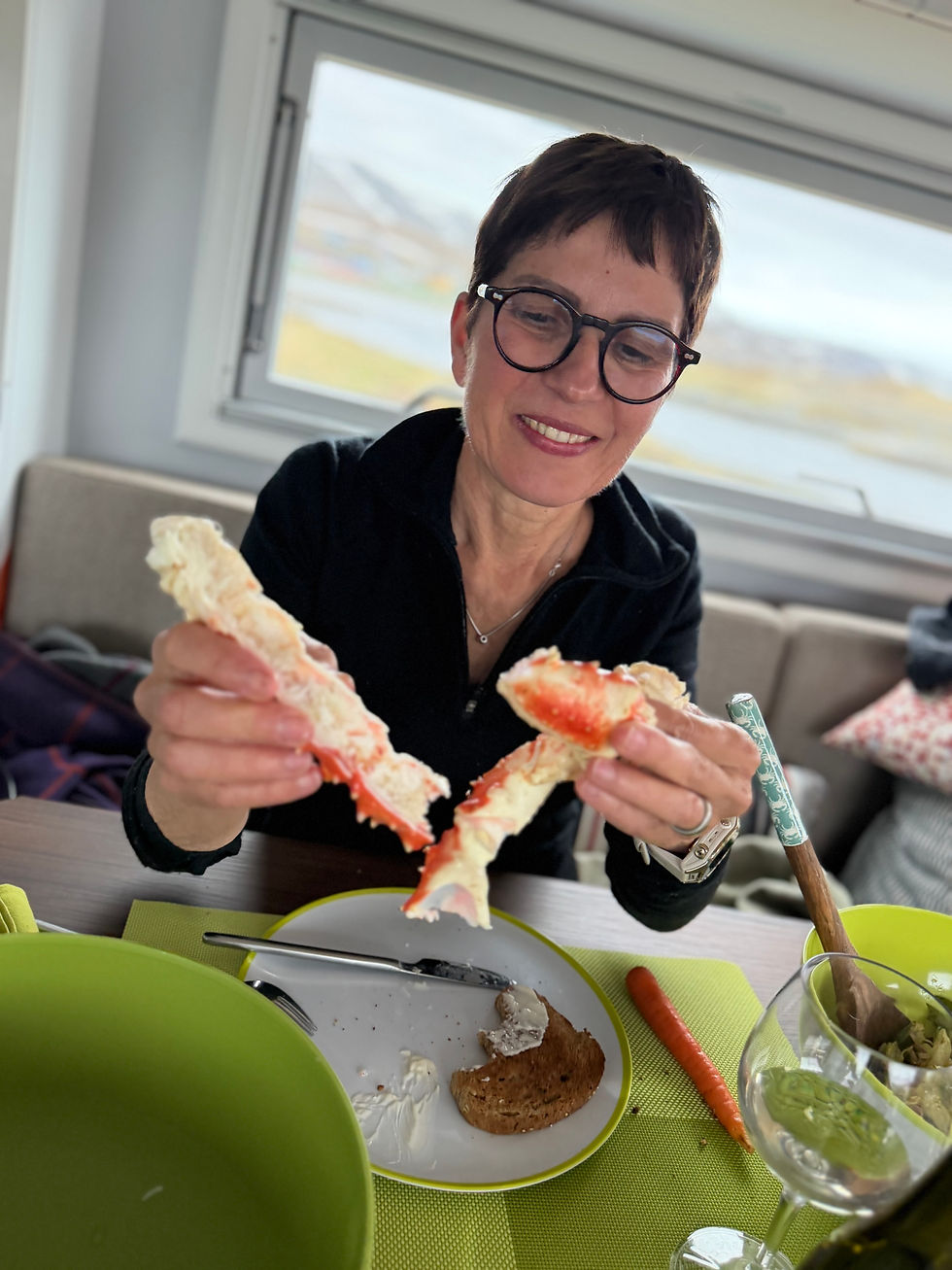Une pince de crabe royal. Quel délice!