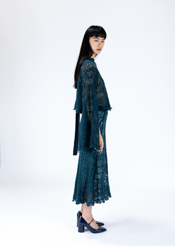 Chou Knit Lace Skirt | r.l.e