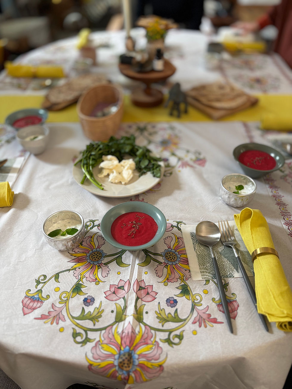 イランのテーブルクロスソフレが素敵