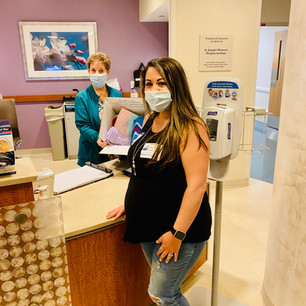 Tanya dropping off the beaies on the NICU floor at St. Joseph's Women's Hospital in Tampa, FL .