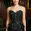 Thumbnail: a female model is showcasing Brocade & Faux Leather Overbust Punk Corset Top