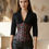 Miniature : burgundy and black a female model is showcasing authentic leather underbust steel boned waist trainer corset