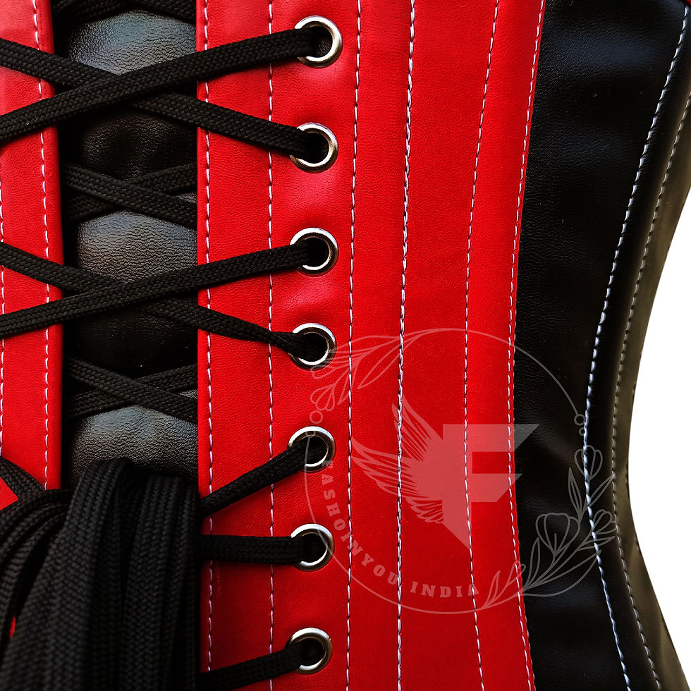 Fashion-forward gothic punk-inspired waist shaper corset