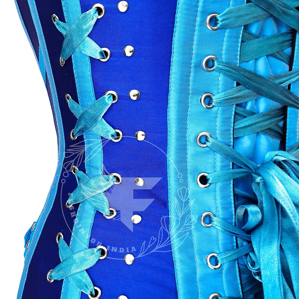 縮圖：Women's Blue & Turquoise Corset