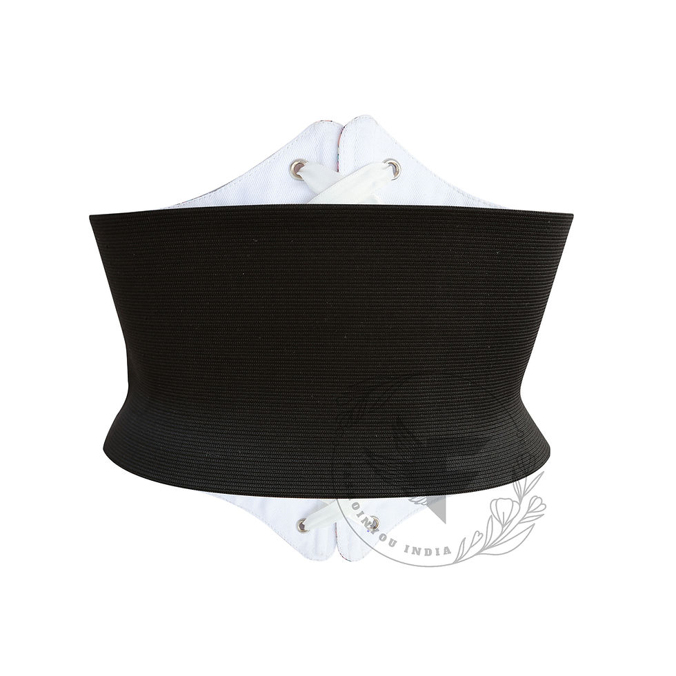 Миниатюра: Elegant abstract floral underbust corset belt in satin fabric waist shaping design