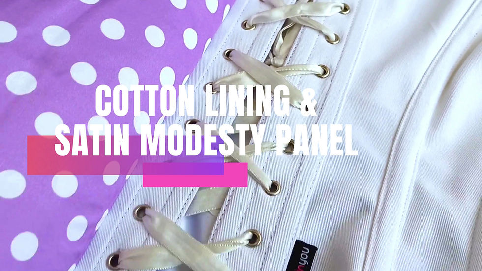 Thumbnail: Styling a purple polka dot print satin overbust corset top for a night out