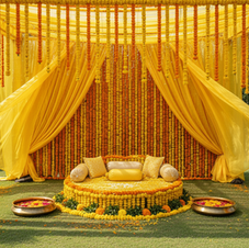 Marigold haldi backdrop – Haldi & Mehndi Decoration in Delhi NCR