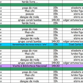 Actividades Fevereiro 2019