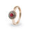 Thumbnail: EverWith Ladies Petal Memorial Ashes Ring with Fine Crystals