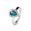 Thumbnail: See You Memorial Ashes Silver Teardrop Bubble Ring with a Plain Band (RG020)