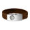 Thumbnail: See You Memorial Silver Fingerprint Bracelet with Leather Strap(BG007 F)