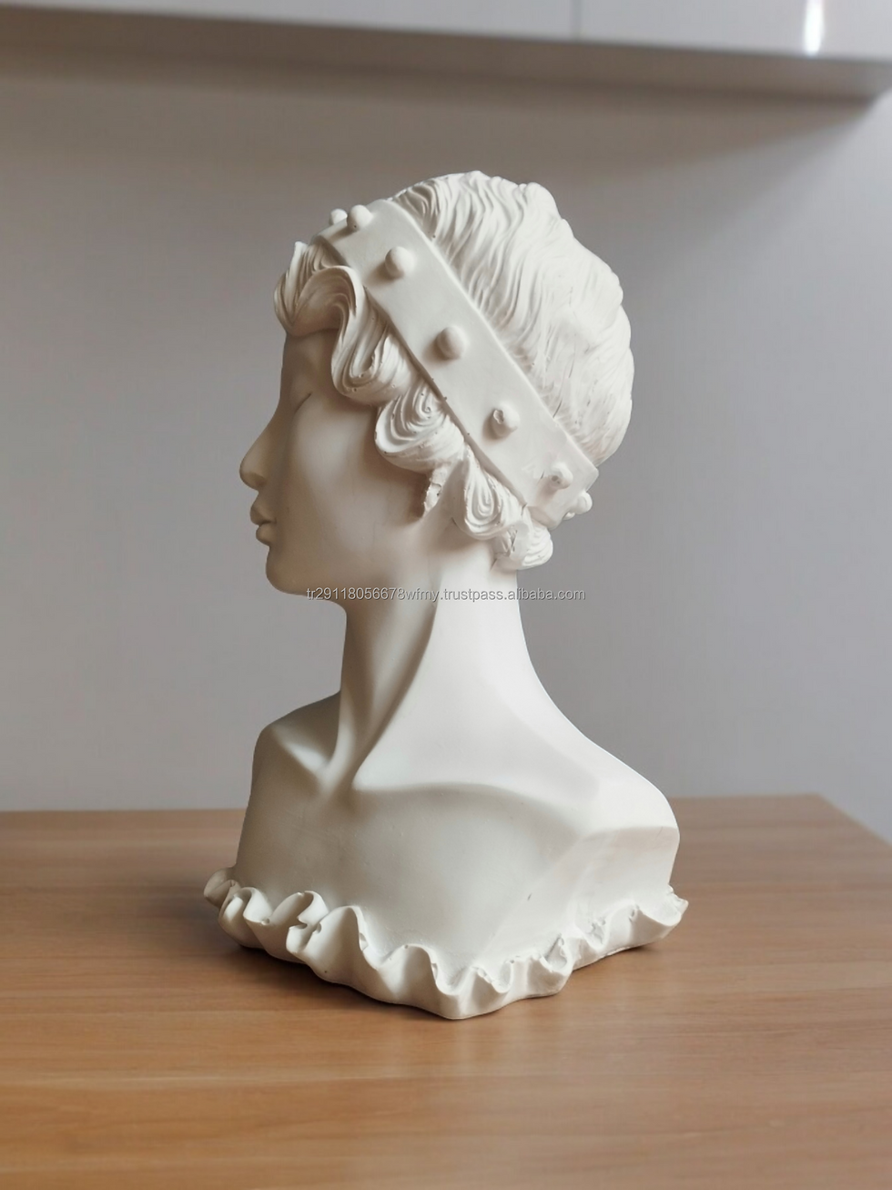 Thumbnail: Vintage Lady Head Bust Statue Tabletop Decor