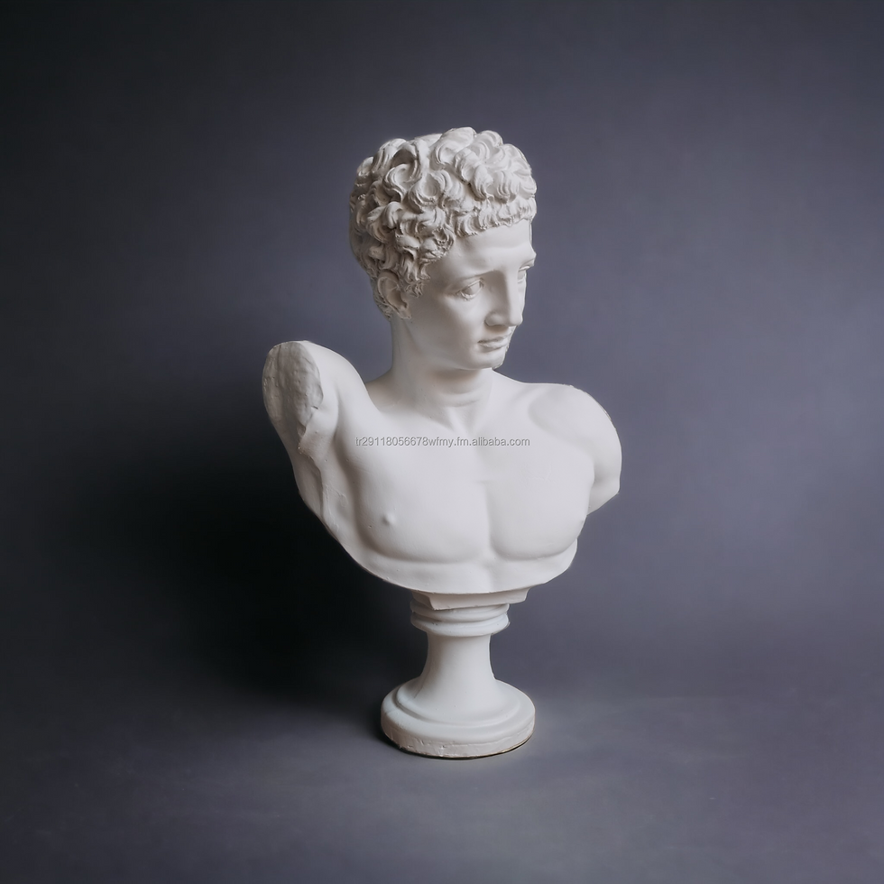 Large Greek God Bust Sculpture Home Decor