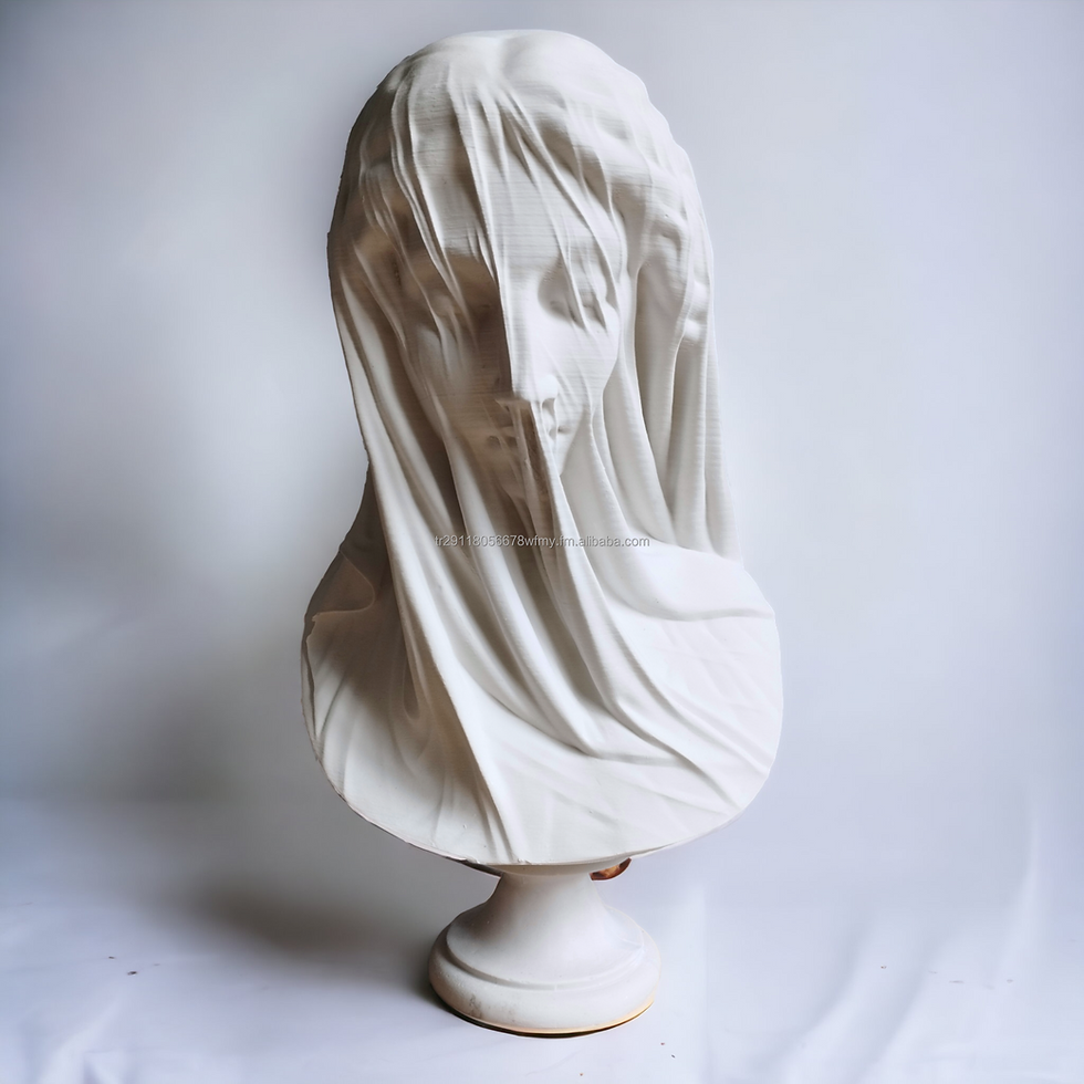 Thumbnail: Large Veiled Virgin Mary Bust Statue