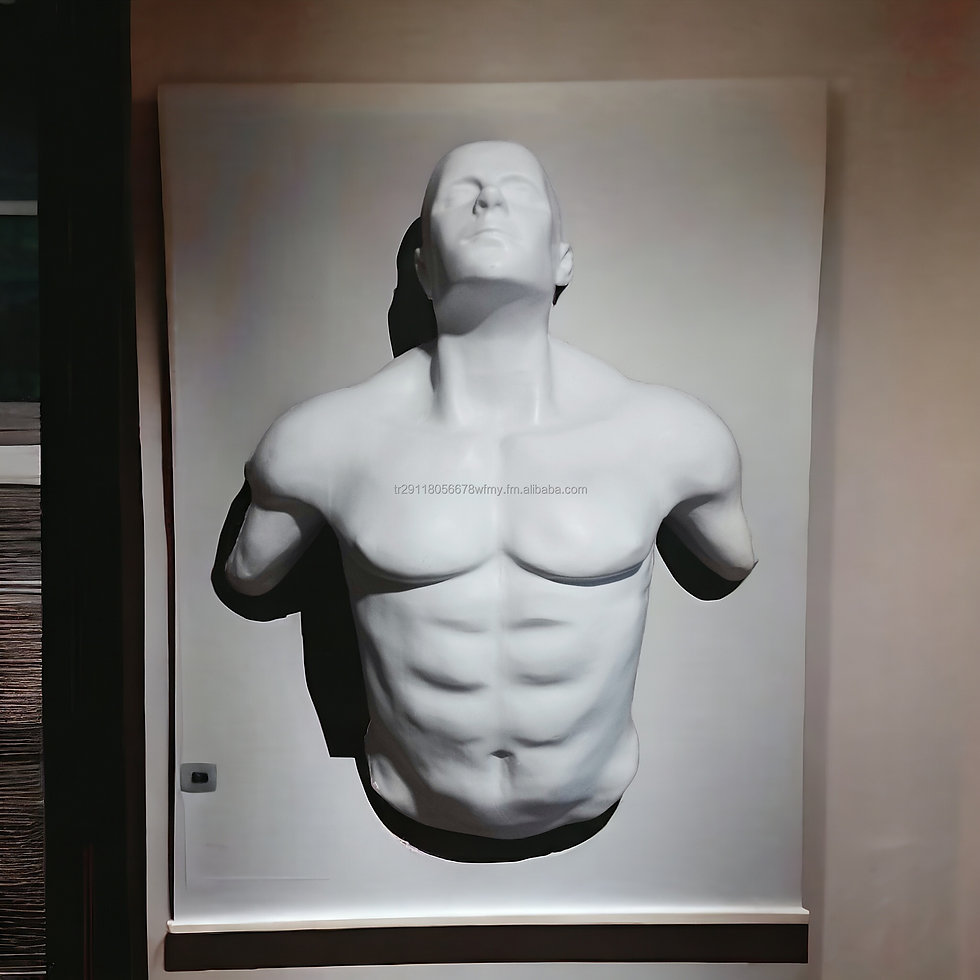 Thumbnail: Large Man Body Statue Coming out of Wall