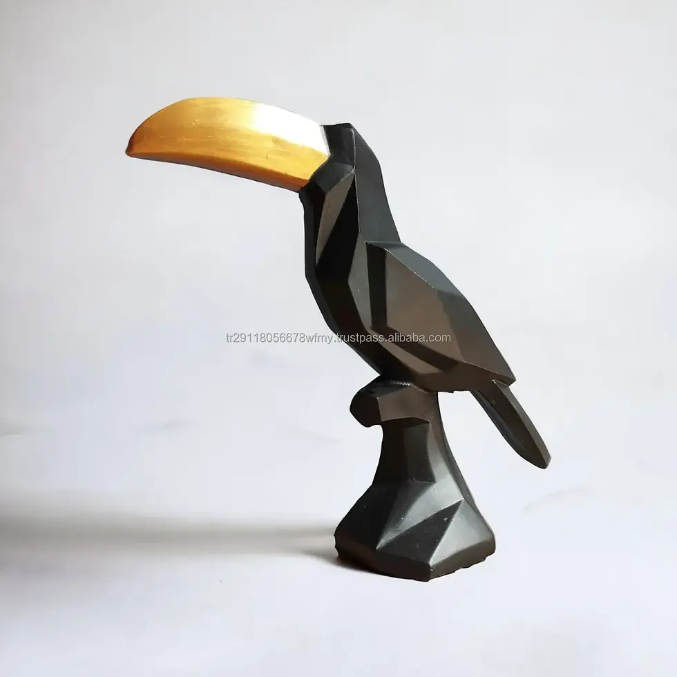 Thumbnail: Geometric Toucan Bird Figurine Table Decor