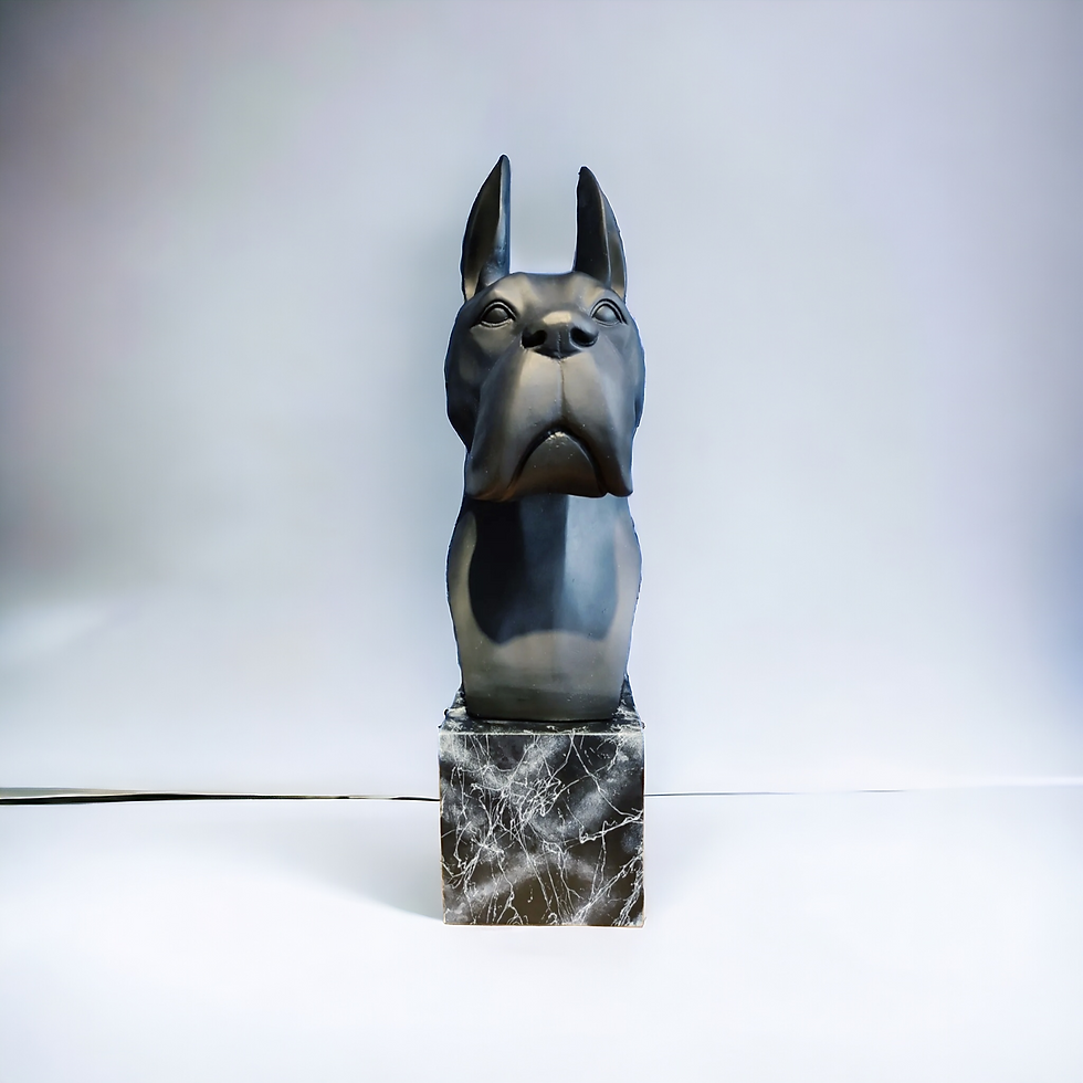 Thumbnail: Great Dane Dog Bust Statue Home Decor