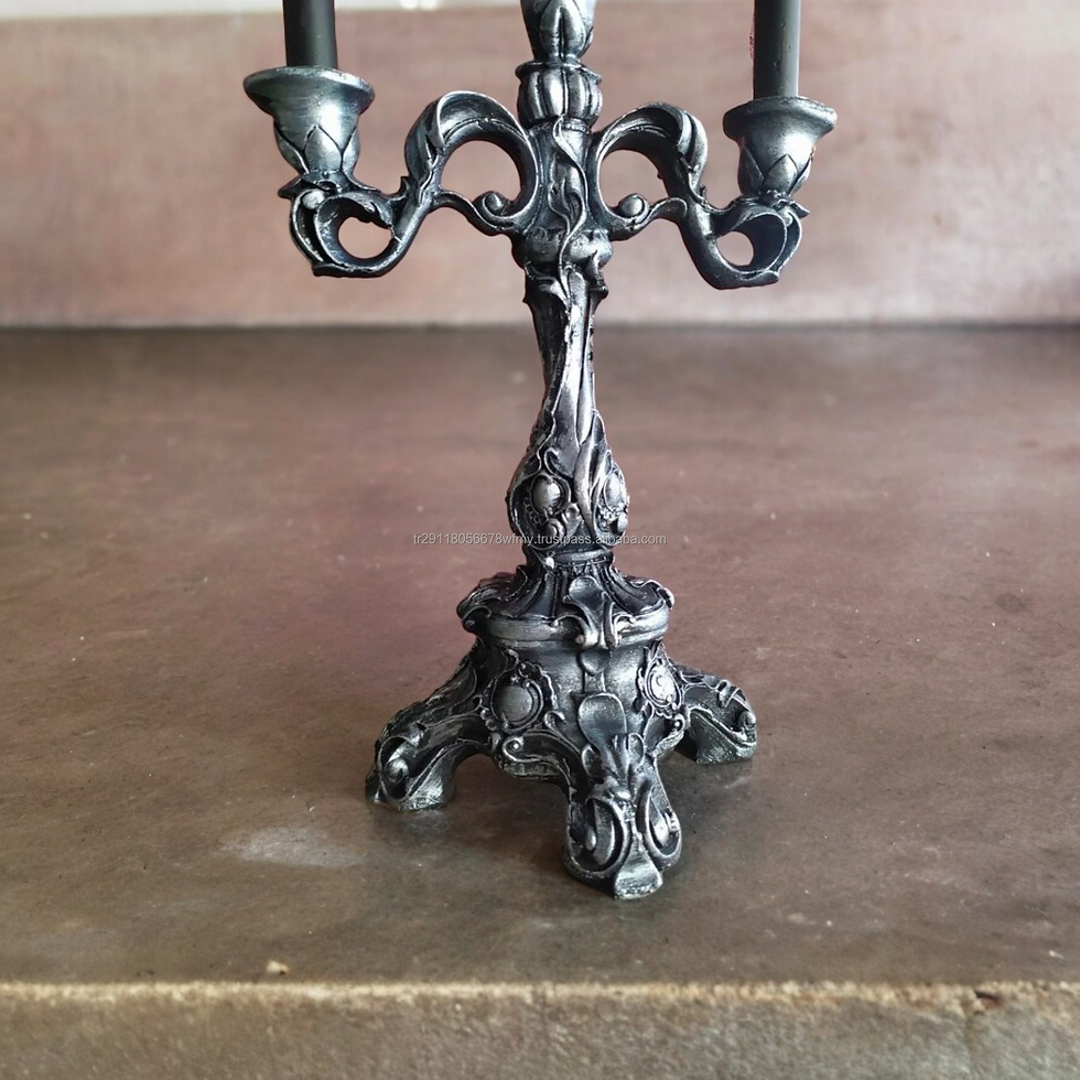 Thumbnail: Classical Carved Candlestick Holder for Table Decor