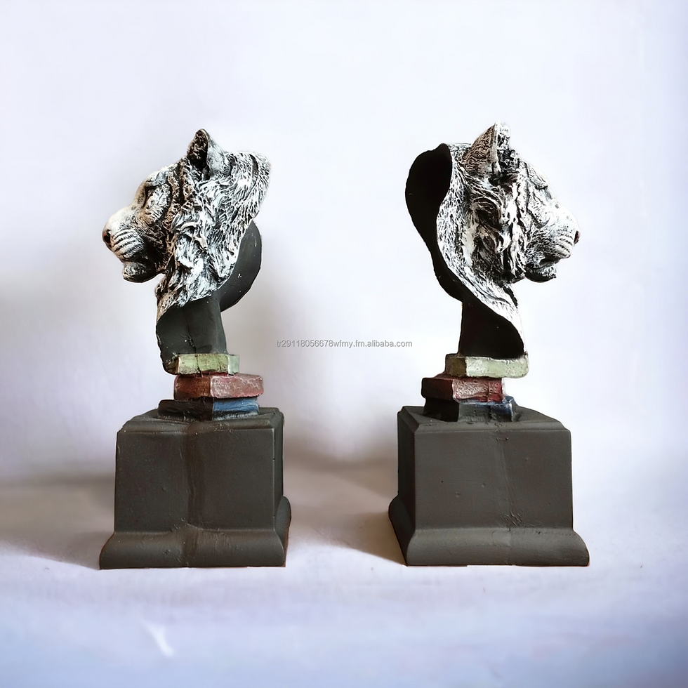 Thumbnail: White Tiger Animal Bookend Library Decor