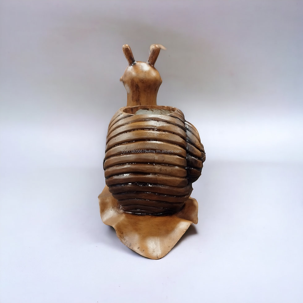 Thumbnail: snail shaped flowerport statue home decor