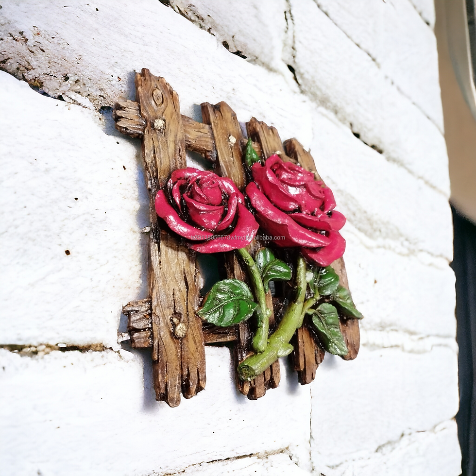 Thumbnail: Rose and Hyacinth Flower Wall Figurines