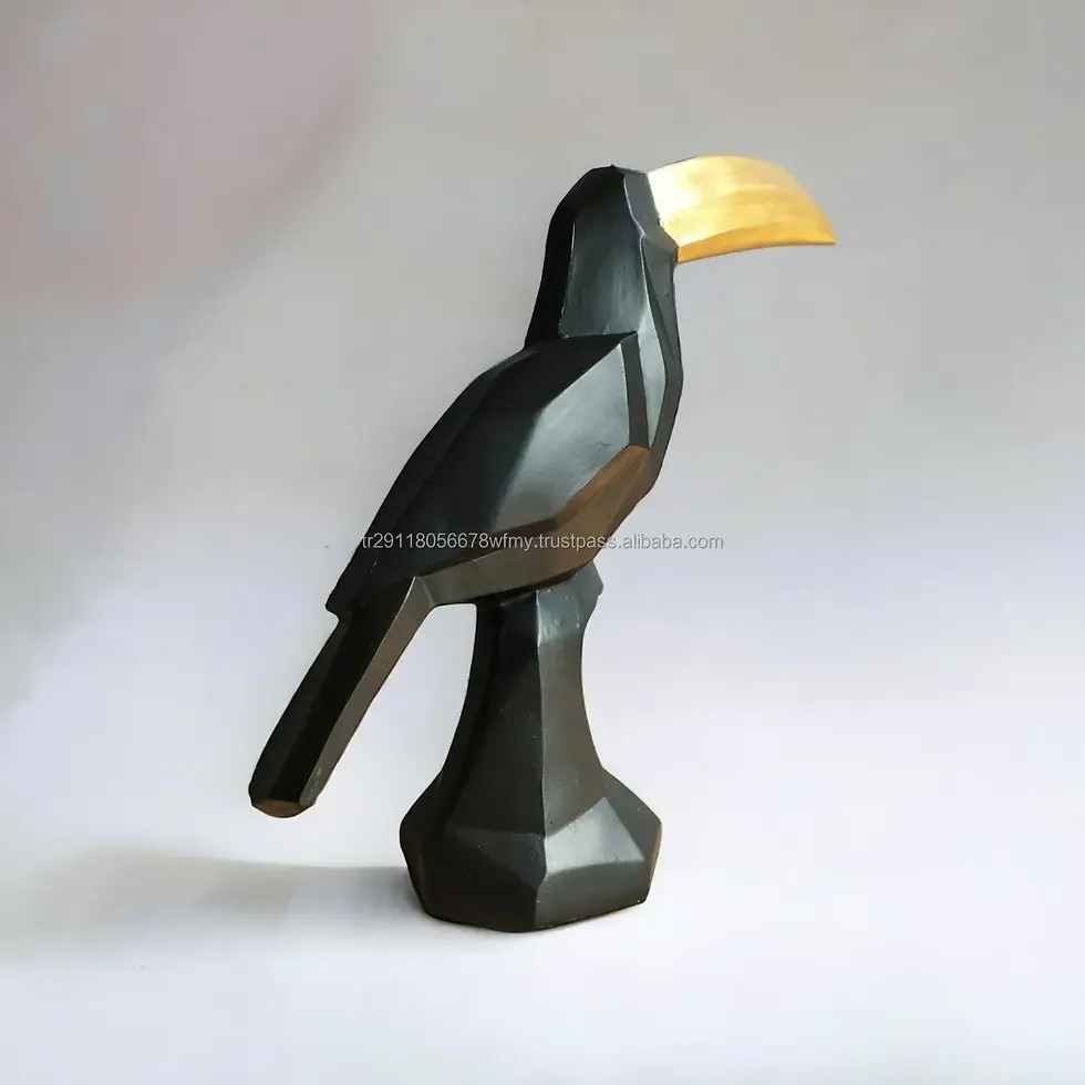 Thumbnail: Geometric Toucan Bird Figurine Table Decor