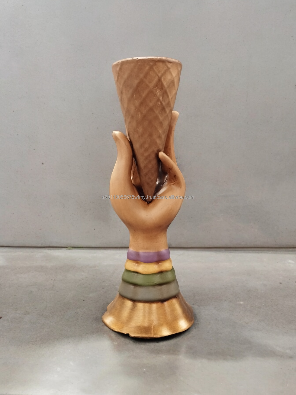 Thumbnail: uniqıe hand dried flower pot ice cream vase