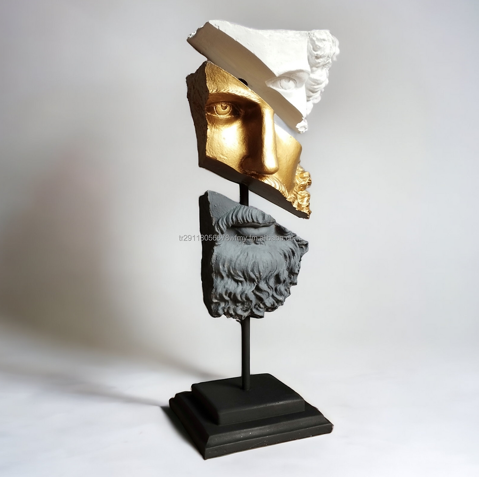 Thumbnail: Abstract Poseidon Resin Bust Statue Table Decor
