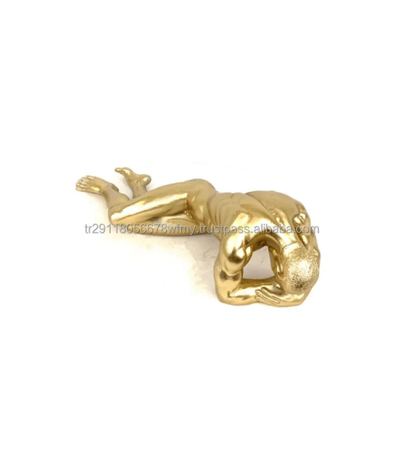 Thumbnail: Modern Reclining Naked Thinking Man Sculpture for Home Decor