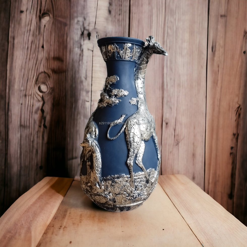 Thumbnail: Large Giraffe Figures Floor Vase