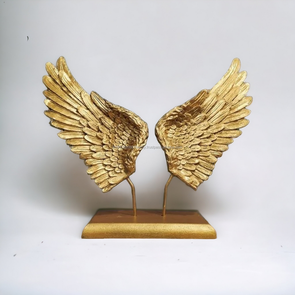 Thumbnail: Unique Angel Wings Statue for Table Shelf Decoration