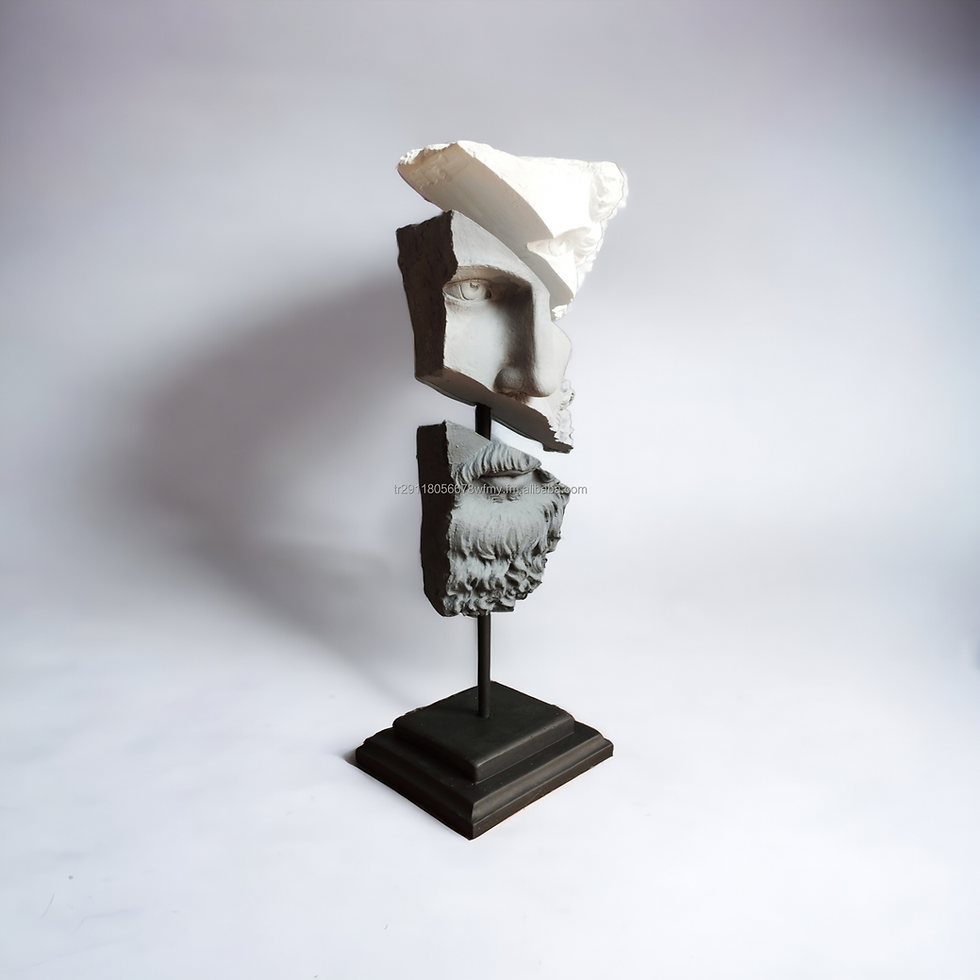 Thumbnail: Abstract Poseidon Resin Bust Statue Table Decor