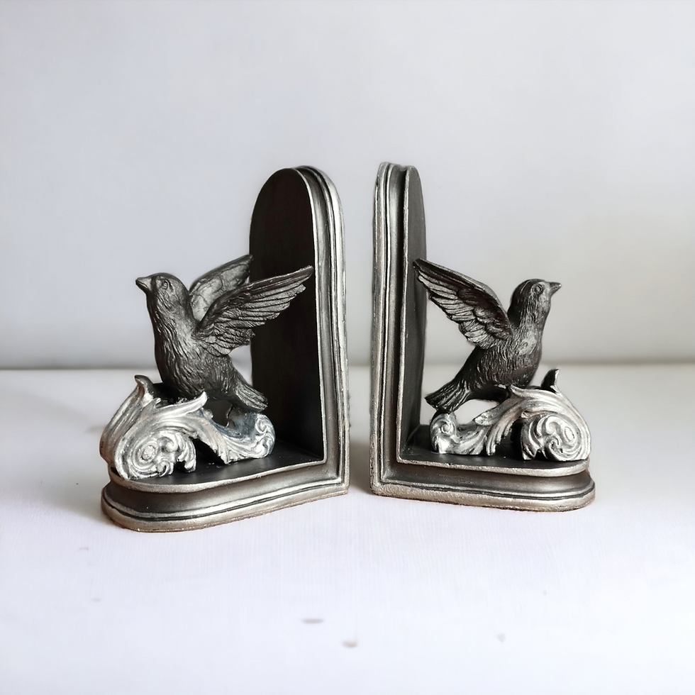 Thumbnail: Unique Vintage Bird Bookends For Shelf Decor