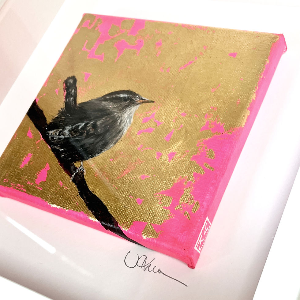 Thumbnail: Paintings of wren birds for sale