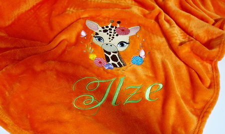 Izšūts vārds Ilze un pleda