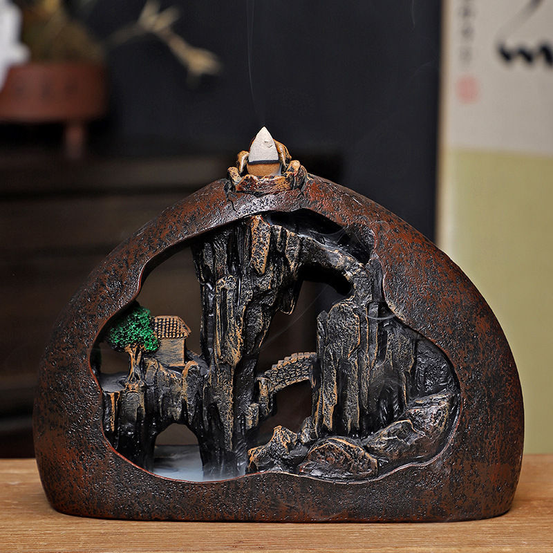 Indoor Incense Burner with Zen-like Atmosphere Landscape
